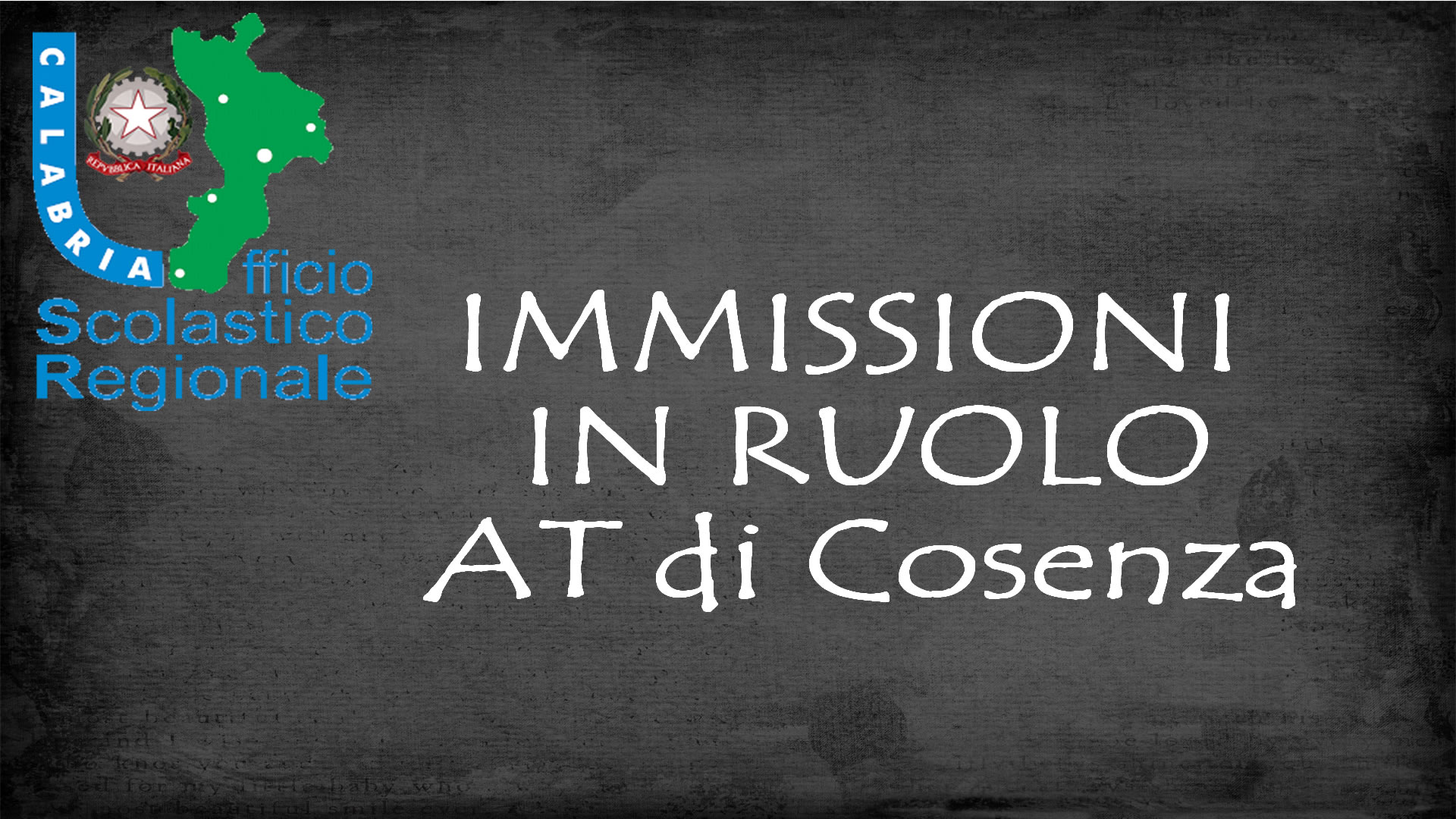 Immissioni in Ruolo AT CS