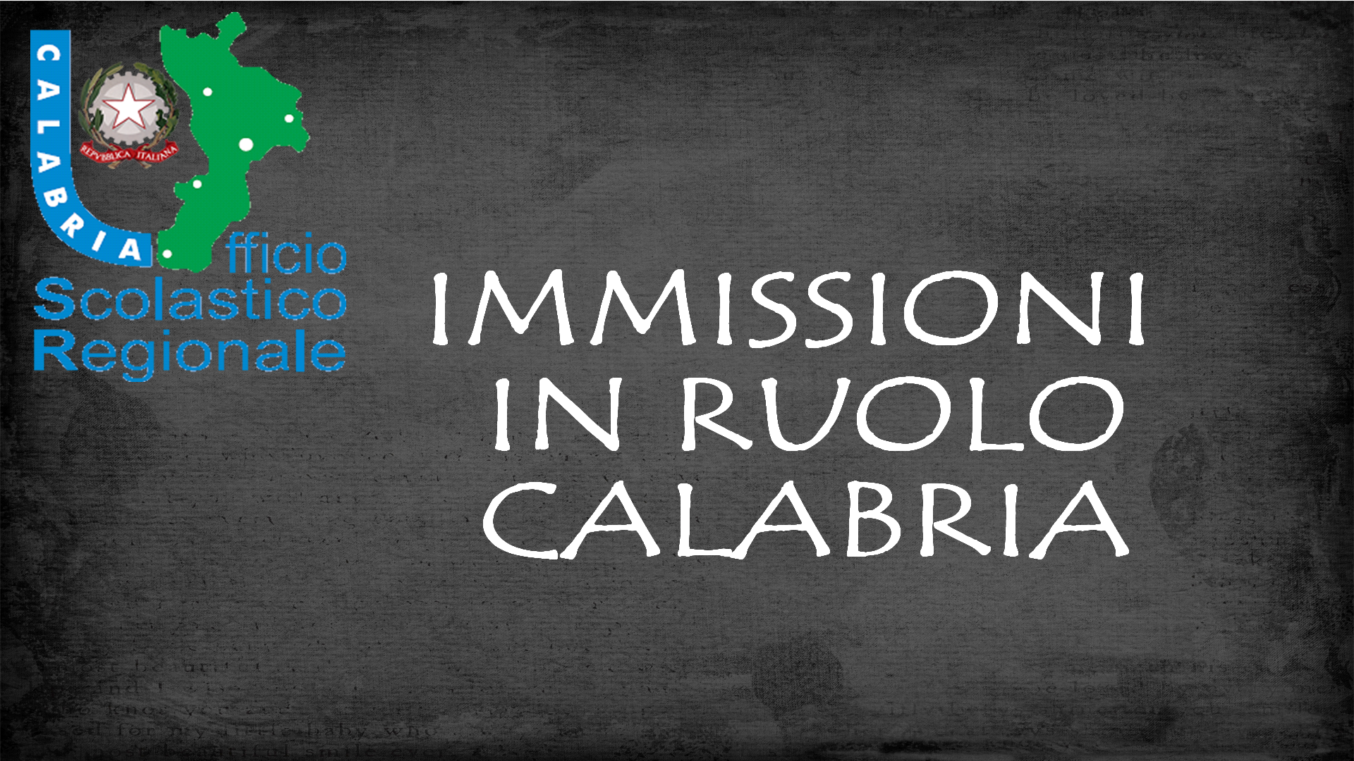 Immissioni in Ruolo Calabria